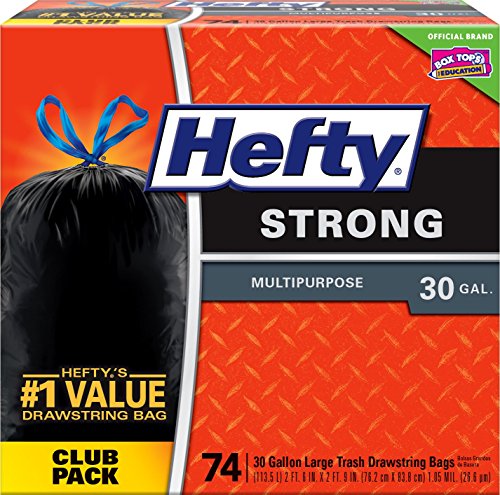 Product Cover Hefty Strong Multipurpose Large Trash Bags, 30 Gallon, 74 Count