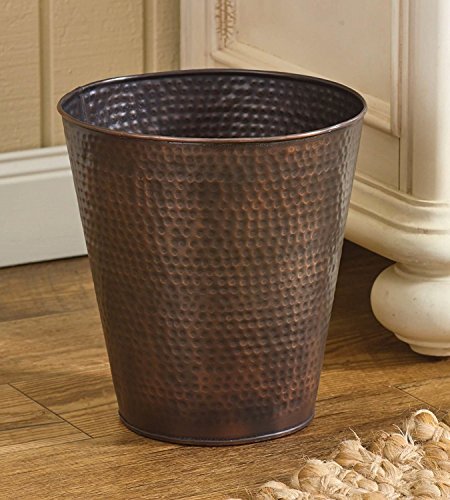 Product Cover Park Designs Hammered Copper Finish Antique Style Waste Basket