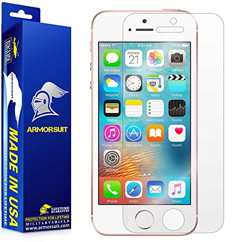 Product Cover ArmorSuit MilitaryShield Screen Protector for Apple iPhone SE - [Max Coverage] Anti-Bubble HD Clear Film