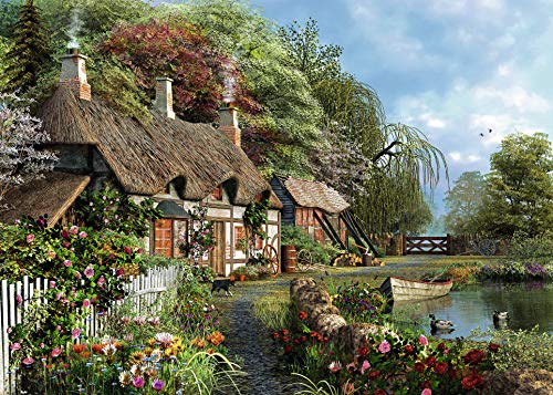 Product Cover Ravensburger Cottage On A Lake Large Format 300 Piece Jigsaw Puzzle for Adults - Every Piece is Unique, Softclick Technology Means Pieces Fit Together Perfectly