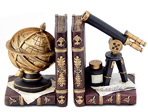 Product Cover Bellaa 26355 Astronomy Bookends Galileo Space Time Book Decor 6 inch