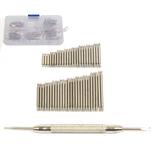 Product Cover Ginsco 360 Pcs 20 Sizes 6-25mm  Stainless Steel Watch Band Spring Bars Link Pins with Strap Link Pin Remover Kit