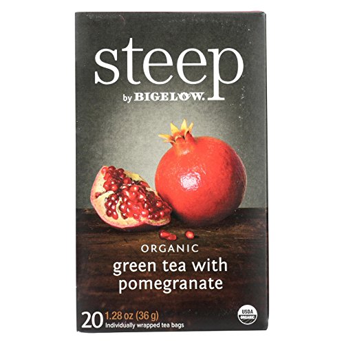 Product Cover Steep Bigelow Organic Green Tea with Pomegranate - 20 bags
