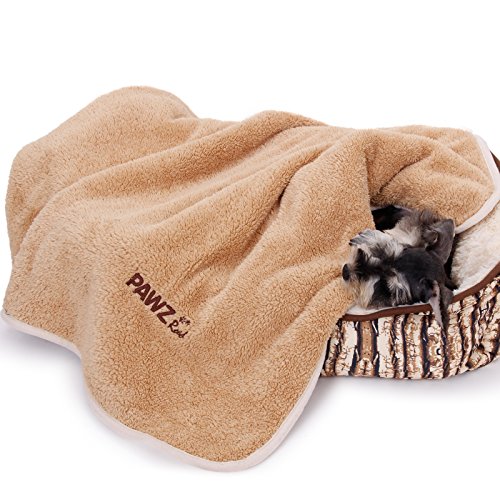 Product Cover PAWZ Road Dog Blanket Luxury Wraps Fabric Soogan Exquisite Workmanship Ideal Blanket for Small and Medium Size Pets Light Brown