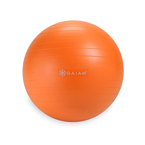 Product Cover Gaiam Kids Balance Ball - Exercise Stability Yoga Ball, Kids Alternative Flexible Seating for Active Children in Home or Classroom (Satisfaction Guarantee), Orange, 45cm
