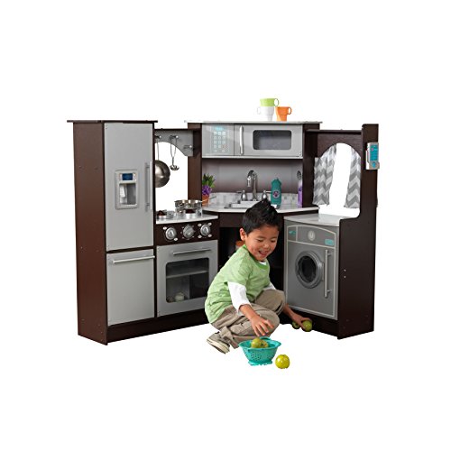 Product Cover KidKraft Ultimate Corner Play Kitchen with Lights & Sounds, Espresso