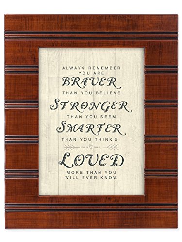 Product Cover Cottage Garden You are Braver, Stronger and Smarter Than You Know Wood Finish 8 x 10 Framed Wall Art Plaque