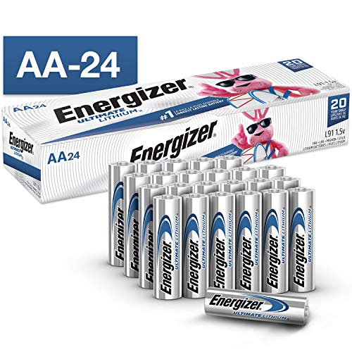 Product Cover Energizer AA Lithium Batteries, World's Longest Lasting Double A Battery, Ultimate Lithium (24 Battery Count) - Packaging May Vary