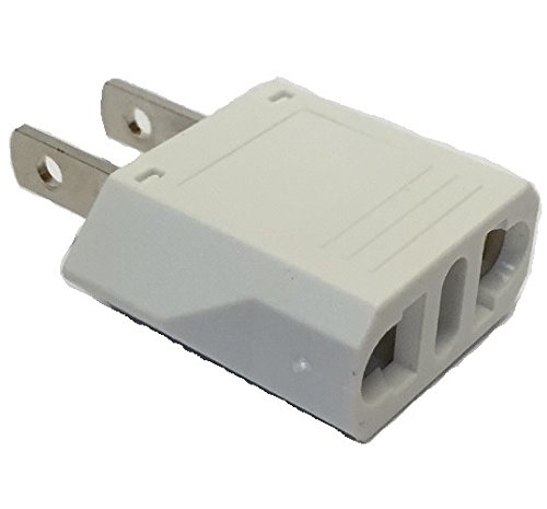 Product Cover Ckitze Flat White Europe/Asia to USA & Canada Travel Power Plug Adapter