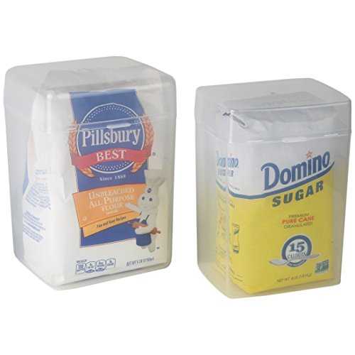 Product Cover Home-X Set of 2-1 Flour Keeper and 1 Sugar Keeper Plastic Storage Container
