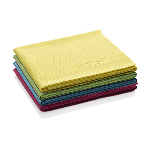 Product Cover E-Cloth Glass & Polishing Microfiber Cleaning Cloth, Assorted Colors, 4 Count