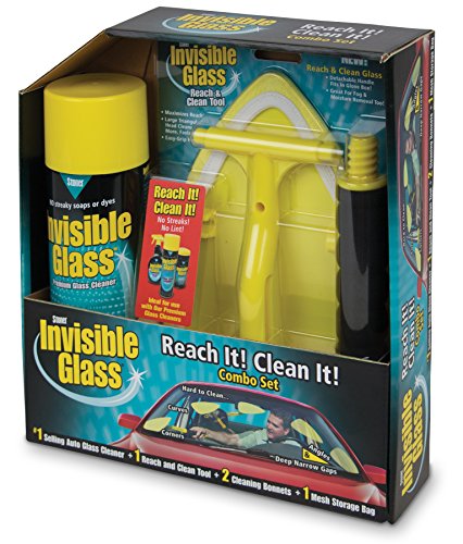 Product Cover Invisible Glass 99031 Reach and Clean Tool Combo Kit - Window Wand Glass Cleaning Tool for Windshields, Invisible Glass Cleaner for Auto Glass, Clean and Reach Tool for Hard-to-Reach Places