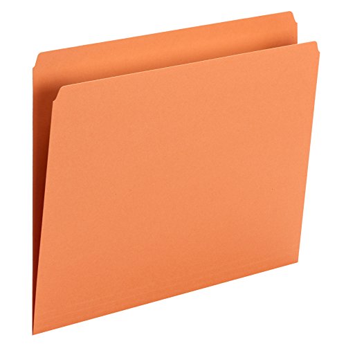 Product Cover Smead File Folder, Straight-Cut Tab, Letter Size, Orange, 100 per Box (10941)