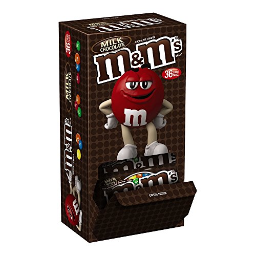 Product Cover M&M'S Milk Chocolate Candy Singles Size 1.69-Ounce Pouch 36-Count Box