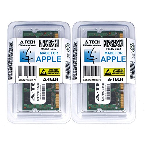 Product Cover A-Tech for Apple 4GB Kit 2X 2GB PC2-5300 MacBook Pro MacBook Early 2009 Early 2008 MB061LL/B A1181 MB062LL/B MB063LL/B MB402LL/A MB403LL/A MB404LL/A MB881LL/A MA895LL A1226 MA896LL Memory RAM
