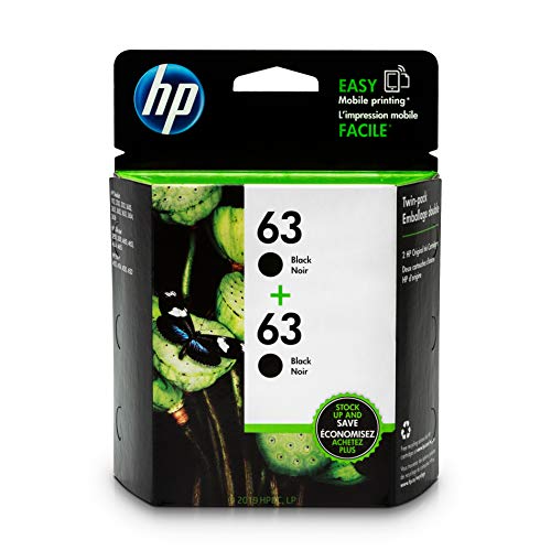 Product Cover HP 63 | 2 Ink Cartridges | Black | F6U62AN