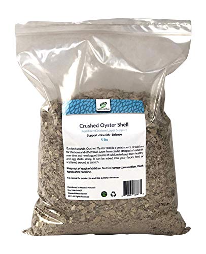 Product Cover 5 Pounds All Natural Crushed Oyster Shells for Poultry Birds and Gardens - Garden Naturals