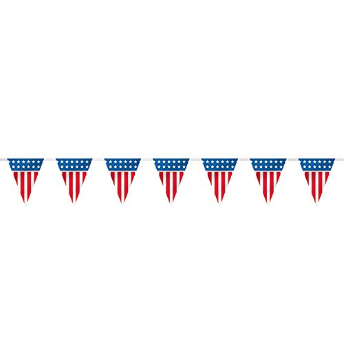 Product Cover 14ft Plastic Patriotic American Flag Pennant Banner