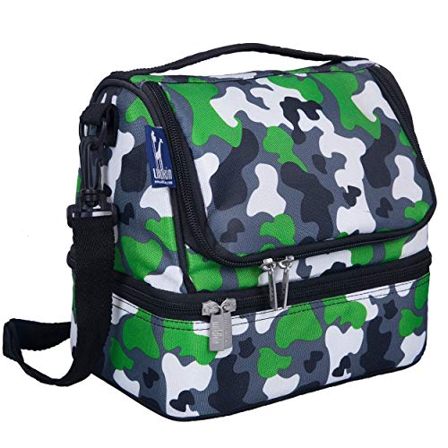 Product Cover Wildkin Kids Insulated Two Compartment Lunch Bag for Boys and Girls, Perfect Size for Packing Hot or Cold Snacks for School and Travel, Patterns Coordinate with Our Backpacks and Duffel Bags