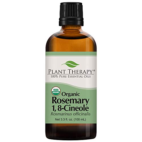 Product Cover Plant Therapy Rosemary Organic Essential Oil | 100% Pure, USDA Certified Organic, Undiluted, Natural Aromatherapy, Therapeutic Grade | 100 milliliter (3.3 ounce)
