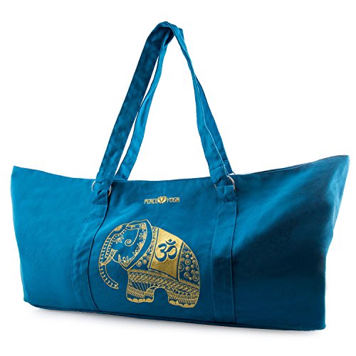 Product Cover Large Yoga Mat Gym Exercise Carrier Tote Bag, Blue