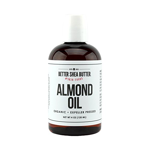 Product Cover Organic Sweet Almond Oil, 100% Pure, Expeller-pressed, Non-GMO, Hexane-Free - Use as Baby Oil, Carrier Massage Oil and to Reduce Dark Circles and Wrinkles - Use to Moisturize Skin and Hair - 4 oz