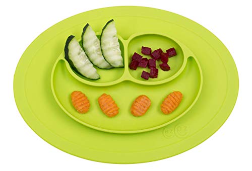 Product Cover ezpz Mini Mat - One-Piece Silicone placemat + Plate (Lime), One Size