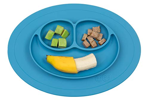 Product Cover ezpz Mini Mat - One-Piece Silicone placemat + Plate (Blue), One Size