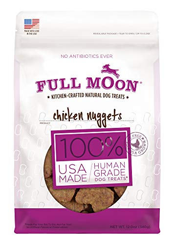 Product Cover Full Moon All Natural Human Grade Dog Treats, Chicken Nuggets, 12 Ounce