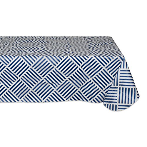 Product Cover DII Tablecloth Vinyl Table Top, 52x70, Navy Grid