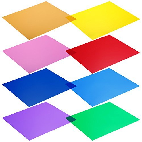 Product Cover Neewer 12 x 12-Inches Pack of 8 Transparent Color Correction Lighting Gel Filter in 8 Different Colors