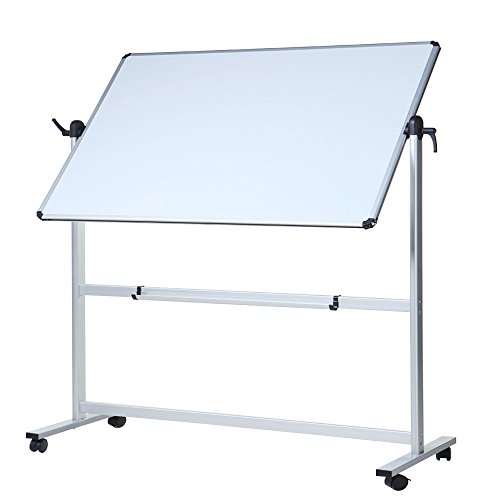 Product Cover VIZ-PRO Double-Sided Magnetic Mobile Whiteboard,60 x 48 Inches Aluminum Frame & Stand