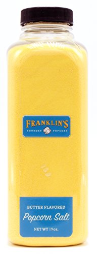 Product Cover Butter Flavored Popcorn Salt by Franklin's Gourmet Popcorn. Extra Large 19 oz Bottle.
