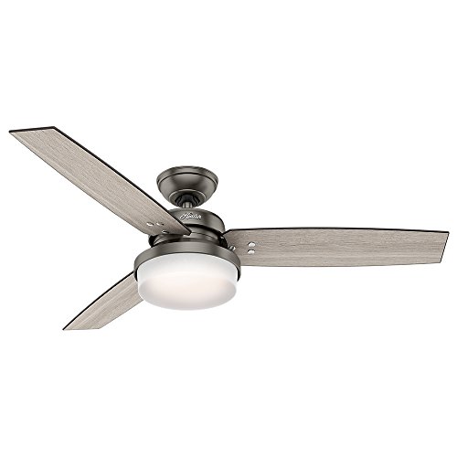 Product Cover Hunter Indoor Ceiling Fan with LED Light and remote control - Sentinel 52 inch, Brushed Slate, 59211