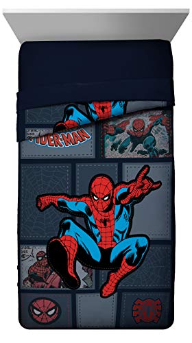 Product Cover Jay Franco Spiderman Jump Kick Twin Comforter (Offical Marvel Product)