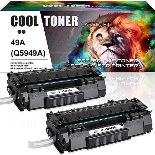 Product Cover Cool Toner Compatible Toner Cartridge Replacement for HP 49A Q5949A 49X Q5949X for HP Laserjet 1320 1320N 1320TN 1320NW 3390 P2015 P2015DN 3392 HP Laserjet MFP M2727nfs M2727 Printer (Black, 2 Packs)