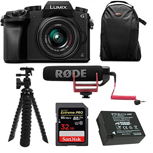 Product Cover Panasonic LUMIX G7 Digital Camera with 14-42mm f/3.5-5.6 Lens & Rode Microphone Accessory Bundle