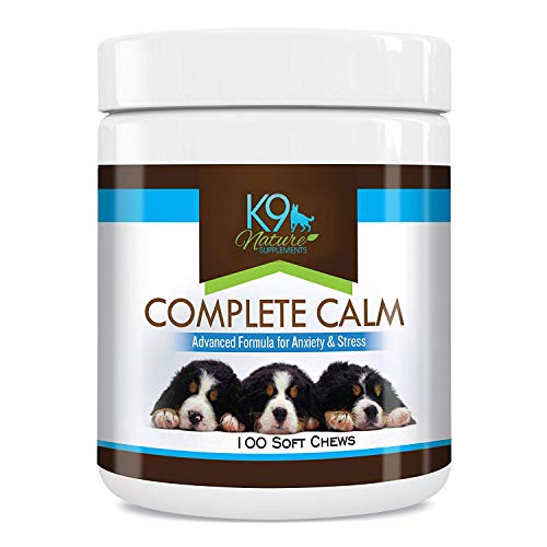 Product Cover Dog Anxiety Relief Complete Calming Treats for Dogs for Reducing Stress 100 Natural Pet Calm Supplement Soft Chews