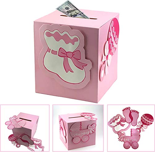 Product Cover Adorox 3D Version Baby Shower Wishing Well Card Box Decoration (Girl)