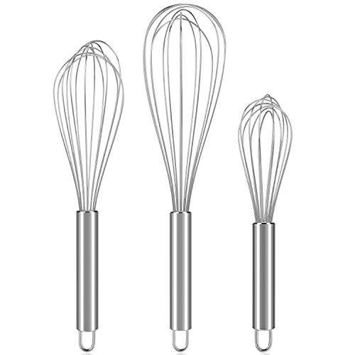 Product Cover ONME Stainless Steel Balloon Wire Whisk for Blending, Whisking, Beating, Stirring, Set of 3 8-inch/10-inch/12-inch
