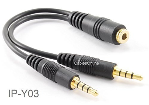 Product Cover CablesOnline 3.5mm TRRS Female to Dual TRRS Male Stereo 4-Pole Splitter Cable, IP-Y03