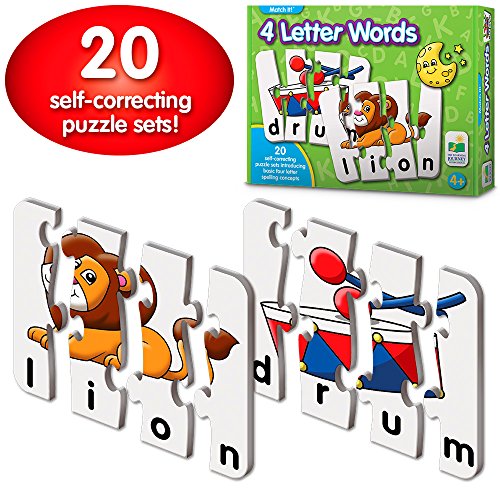 Product Cover The Learning Journey: Match It! - 4 Letter Words - 20 Self-Correcting Reading & Spelling Puzzles with Matching Images
