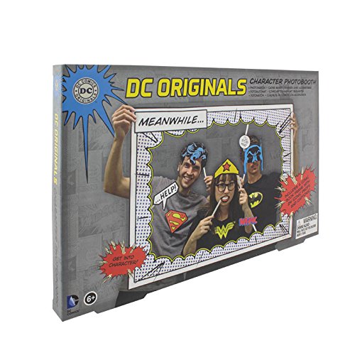 Product Cover DC Comics Superhero Photobooth Props - Includes 25 Different Character Props and a Photo Frame