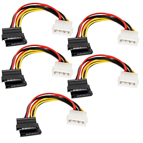 Product Cover Storite 4 Pin Molex to Dual SATA Power Y-Cable Adapter (6inch)-Pack of 5