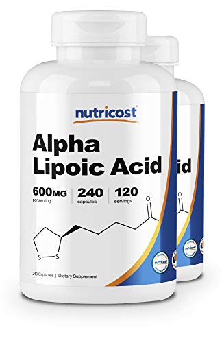 Product Cover Nutricost Alpha Lipoic Acid - 600mg Serving 240 Caps, (2 Bottles)