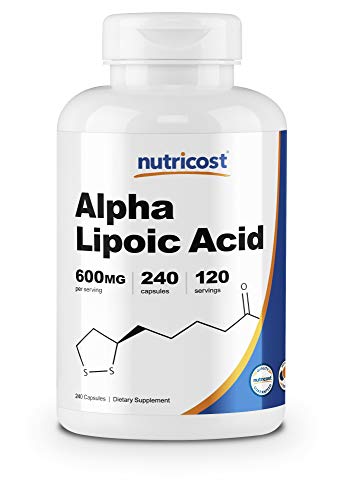 Product Cover Nutricost Alpha Lipoic Acid 600mg Per Serving, 240 Capsules - Gluten Free & Non-GMO