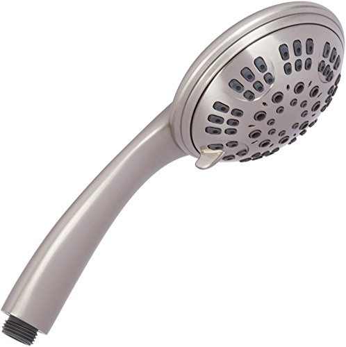 Product Cover 6 Function Luxury Handheld Shower Head - Adjustable High Pressure Rainfall Spray With Removable Hand Held Rain Showerhead For The Bathroom, 2.5 GPM - Brushed Nickel