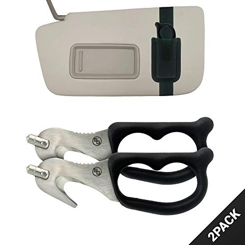 Product Cover StatGear SuperVizor XT Auto Emergency Rescue Escape Tool - Seatbelt Cutter & Window Glass Breaker Hammer Survival - Mounts Right to Your Sun-Visor! Pack of 2