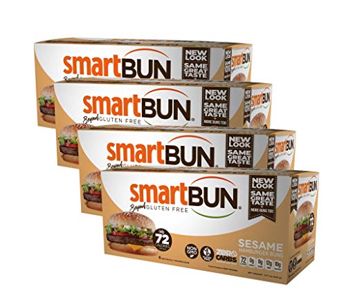 Product Cover Gluten Free, ZERO CARB of sugar of starch, sesame, Hamburger Buns- 24 pack