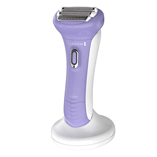Product Cover Remington WDF5030A Smooth & Silky Electric Shaver for Women, 4-Blade Smooth Glide Foil Shaver and Bikini Trimmer with Almond Oil Strip, Purple/White